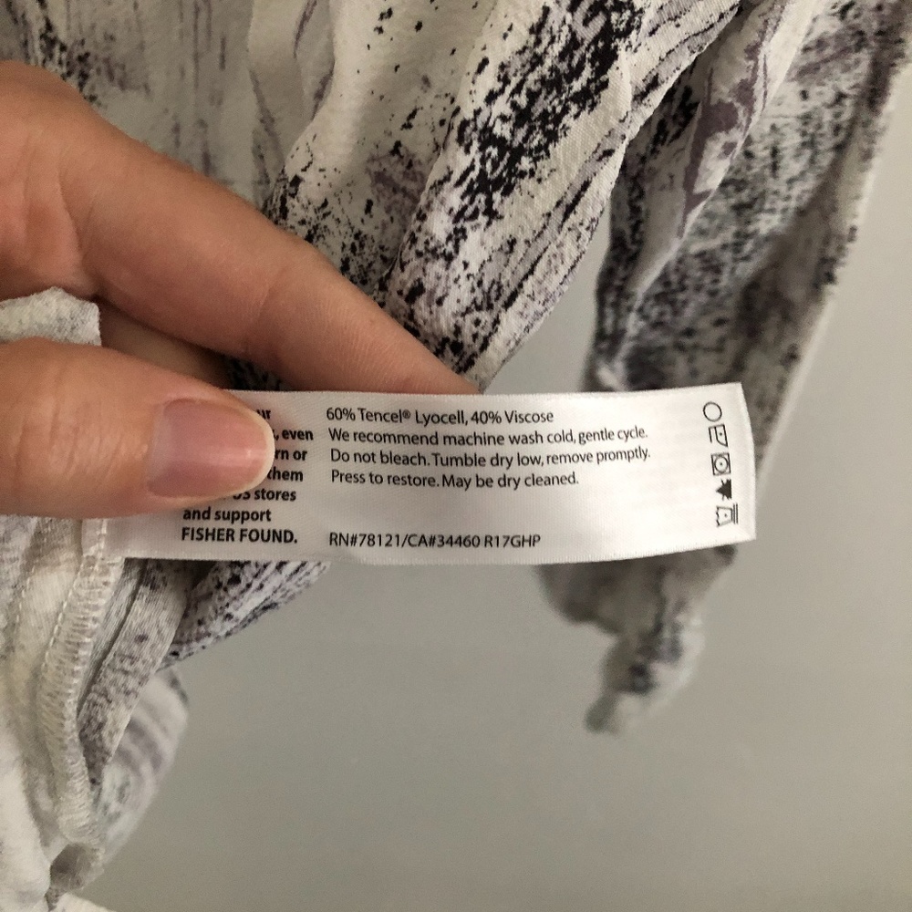 Eileen Fisher Gray Black Speckle Blouse XS - Picture 4 of 5